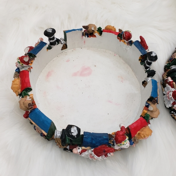 Christmas Train Pillar Candle Base Holiday Expressions 6 in Christmas Ceramic 2 - Picture 5 of 7